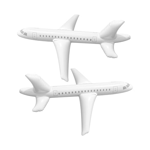 2 globos de avión, globos inflables grandes, juguetes inflables de 1 metro, globos de decoración de dibujos animados para habitación de niños, decoraciones de fiesta de cumpleaños (blanco)