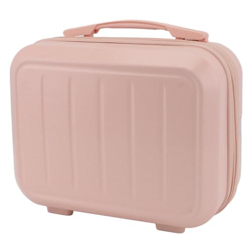 Aumotop Neceser Delicado ABS de 14 Pulgadas, Bolsa de Maquillaje Viaje a la Moda para Mujer, Prácticos Compartimentos Almacenamiento para Eventos (Rosa)