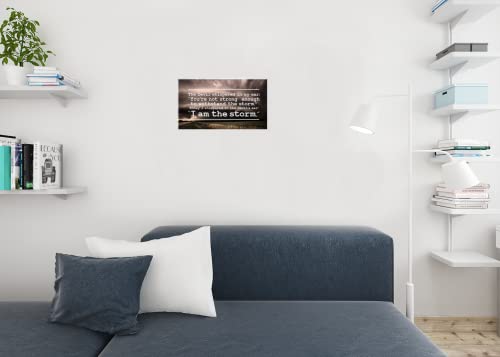 Image of I Am The Storm Quote Motivational Inspirational Perseverance Determination Perseverance Strength Resilience Dedication Hustle Grind Ambition Motivational Cool Wall Art Print Poster 18x12