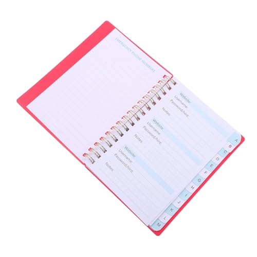 HOLIDYOYO アルファベットタブ付きパスワード管理ノートブック シニア向けコンパクトスパイラル設計 パソコン ウェブサイト用ユーザー名 住