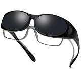 Face Shadow Polarisierte Überzieh Sonnenbrille über Normale Brille Herren Damen mit Seitenschutz, Überbrille für Brillenträger, UV400 Schutz Leicht Blendschutz, für Fahren Angeln Radfahren