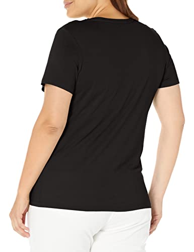 Image of HUE Womens Sleepwell Basic Short Sleeve V-Neck T-Shirt for Lounging Or Sleeping, Made with Temperature Regulating Technology