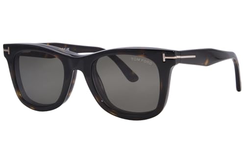 Image of Tom Ford FT5970-B 052 Eyeglasses Men's Dark Havana Full Rim 50mm w /Clip On