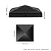 BE-TOOL 8PCS Aluminum Post Caps, Black Matte, Pyramid Decorative Covers Fit 3.5x3.5in Actual Wood Fence, Deck, Corridor Posts