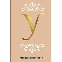 Monogrammed Y Paperback Notebook/ Paperback Books 2022/ 120 Lined Pages/ 6x9 Inch Notebook
