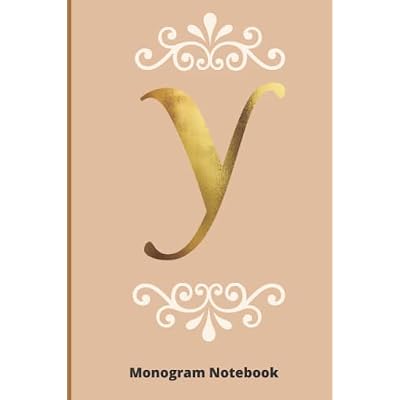 Monogrammed Y Paperback Notebook/ Paperback Books 2022/ 120 Lined Pages/ 6x9 Inch Notebook
