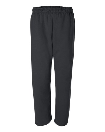 Gildan Open Bottom Pocketed Sweatpants (12300) Available in 6 Colors Small Black