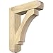 Ekena Millwork BKT0806X32X38IMP04RDF Imperial Craftsman Rough Sawn Bracket w/Offset Brace, Douglas Fir