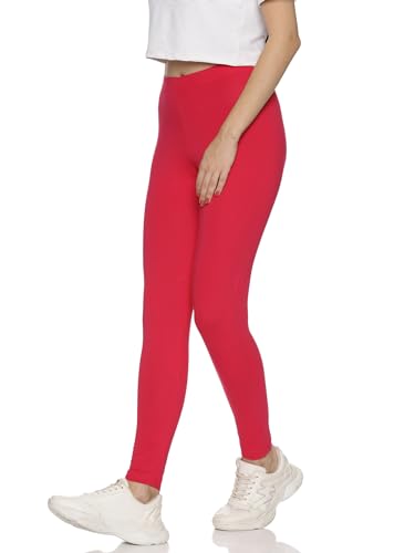 Image of Women's Soft Cotton Ankle Length Leggings | 4 Way Stretch | Mid Rise | Stretchable & Comfortable
