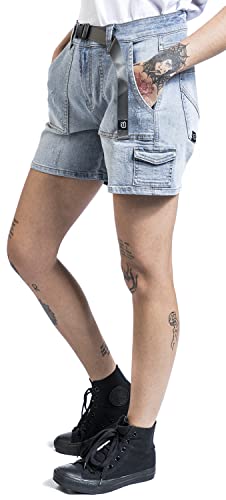 Shorts Di Red By Emp - Comfy Shorts With Belt - 27 A 30 - Donna - Azzurro - 5