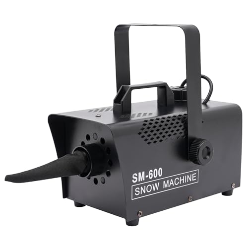 DYNAMI Snow Machine,600W 3000CFM Spray Volume 1L Fluid Tank with Wireless Remote Control and Wired Control,Perfect for Christmas, Halloween, Valentine's Day, Wedding, Parties and DJ Stage