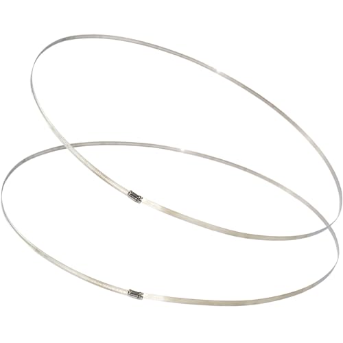 TEXNINC 2 PCS 35.4-Inch/900mm (Diameter) Extra Large Hose Clamps Stainless Steel Heavy Duty, Pipe Clamp Metal Clamps Adjustable Worm Gear Hose Clamps for Pipes, Tubes, Agricultural & Industrial Use