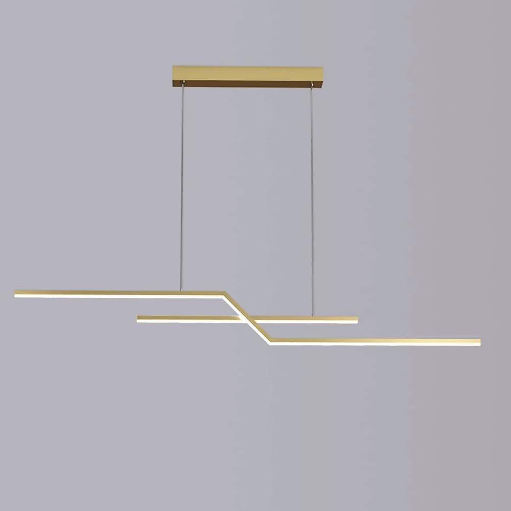 Geometric Linear Lights, Creative Musical Notehanging Light Wrought Iron Suspension Lighting with Acrylic Shade Droplight, Modern Led Chandeliers for Bedroom, Island Lamp/K