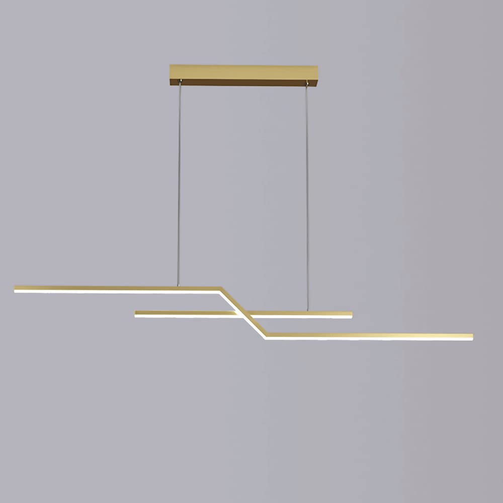 CSXSXAUO Geometric Linear Pendant Lights, Creative Musical Notehanging Light Wrought Iron Suspension Lighting with Acrylic Shade Droplight, Modern LED Chandeliers for Bedroom, Island Lamp