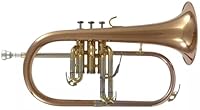 Woodbrass WFH400 – Bugle Si – Windinstrument für Anfänger, fertig zum Spielen, Trigger 3. Schieber, rosa Kupfer-Pavillon, Rucksack & Mundstück inklusive