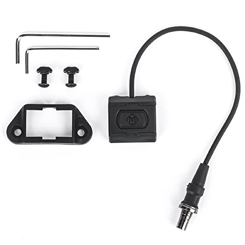 NOBUHIRO Remote Pressure Switch, Tactical Weapon Light Flashlight Switch for M300 / M600 Series, Fit for Picatinny Rail, with Conversion Mount kit Suitable for Mlok/Keymod Rails (SF Plug BK)