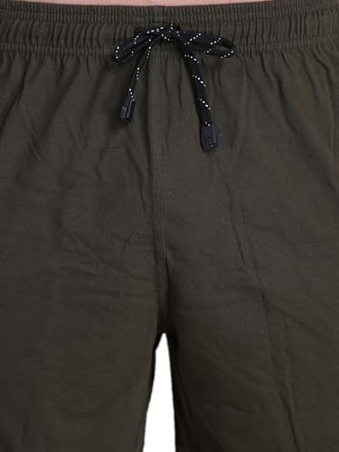Image of T.T. Cotton Blend Shorts for Men | Regular Fit | Elasticated & Zipper | 2 Sided Pockets & 1 Back Pocket | Solid | Above Knee Length Bermuda Short | Ideal for Casual Outings