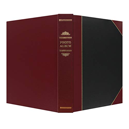 image for Pioneer Photo Albums LBT-57/BKR 50-Pocket Black and Red Ledger Style L