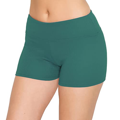 Image of ALWAYS Faux Leather Shorts - High Waist Active Stretch Yoga Short Pants for Women