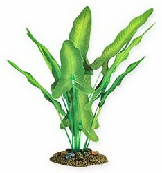 Aqua One Silk Plant Green/White Sword - 40cm