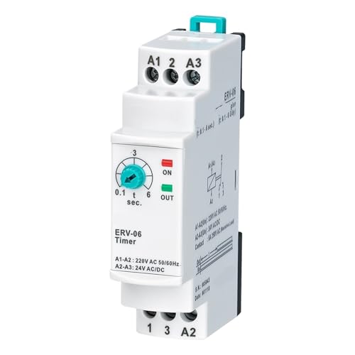 Relais temporisé ERV-06 réglable de 0.1-6sec avec alimentation 24VDC