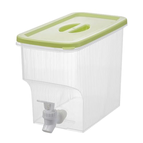 Dispensador de bebidas, dispensador de agua fría de 6.69 pulgadas, dispensadores de bebidas con grifo, jarra con boquilla, diseño transparente para limonada, cócteles, bebidas heladas en casa o