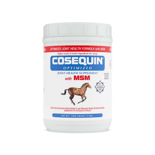 Nutramax Cosequin Optimized with MSM Joint Health Supplement for Horses - Powder with Glucosamine and Chondroitin, 1400 Grams