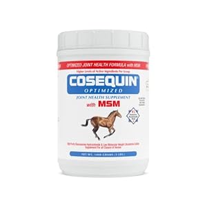 Nutramax Cosequin Optimized with MSM Joint Health Supplement for Horses – Powder with Glucosamine and Chondroitin, 1400 Grams