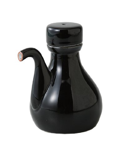 Saikai Pottery 71759 Hasami Ware Cap, Soy Sauce Jug, Black