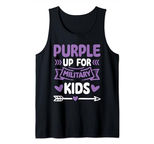 Purple Up for Military Kids Support Tee Camiseta sin Mangas