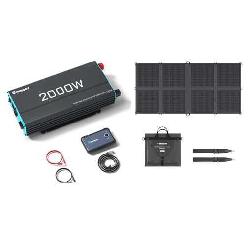Renogy Inverter P2 2000W Bundle with 200W N-Type Foldable Solar Blanket