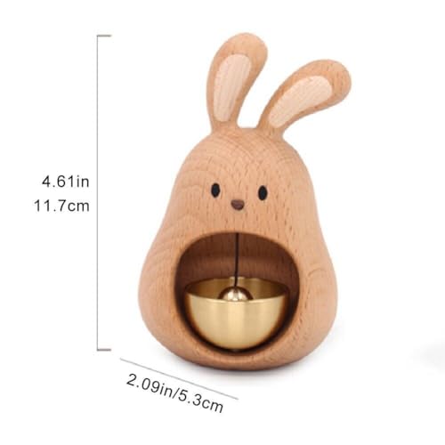 Sonnette de commerçant en bois de lapin pour porte - 8