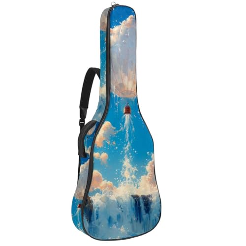 Sac pour guitare acoustique housse de protection antichoc contre la pluie motif poétique