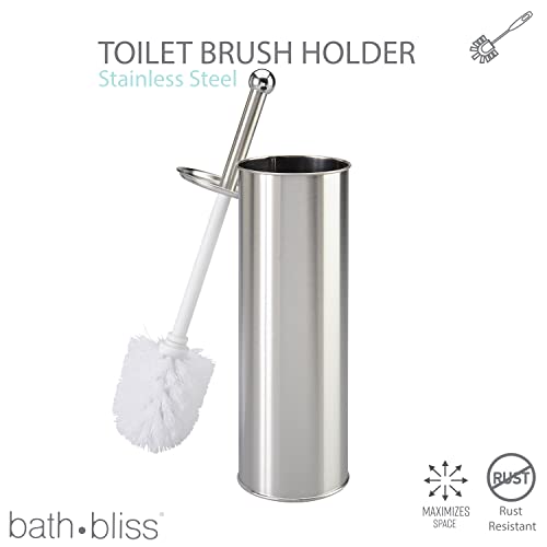 Bath Bliss Stainless Steel, Rust Resistant, Heavy Duty Toilet-Brushes, 1 Pack, Satin by Bath Bliss - Image 2