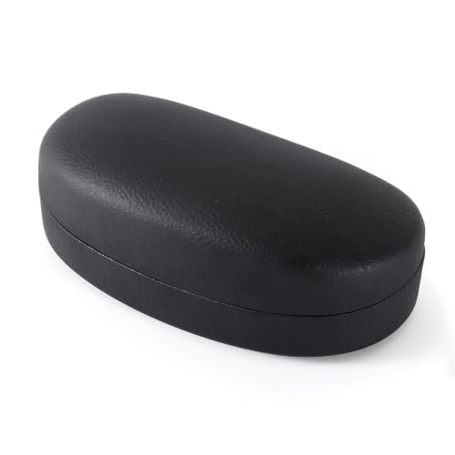 Image of TRIUMPH VISION Sunglasses Case Hard Shell Glasses Case Eyewear Eyeglasses | Sunglass Eyeglass Hard Case for Women and Men Metal PU Leather Lined Storage with Microfiber Cleaning Cloth Protection
