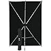 Westcott X-Drop Wrinkle-Resistant Photography Backdrop - Rich Black Kit (5' x 7') Quick Assemble, Portable Background for Portraits and Headshots