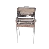 Churrasqueira Inox Espetinho 2 Grelhas e Espetos Tampa Bafo