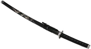 Amazon | 金属付木刀 黒鞘龍 鞘・鍔（つば）付 全長約101cm