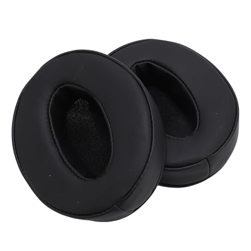 Paderas de Ala de Ala las Orejas, Insonorización Cuero Proteína Suave Cojinete Cojines para Auriculares para Auriculares (BLACK)
