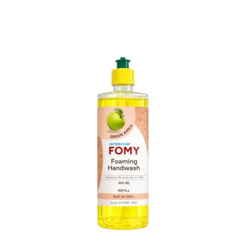 Image of Hydrating Foam Hand Wash Refill 500ml (Green Apple - Pack of 1) | Soft & Refreshing Handwash Refill Foam | Gentle on Skin | 99% Germs Protection