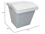 IKEA Sortera Abfalleimer mit Deckel, Plastik, weiß, 55 x 39 x 45 cm