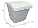 IKEA Sortera Abfalleimer mit Deckel, Plastik, weiß, 55 x 39 x 45 cm