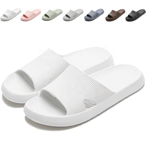 Anmerl Claquettes de Douche Antidérapantes Homme et Femme, Chaussons de Maison en EVA Souple, Sandales de Bain à Séchage Rapide pour Piscine, Spa et Plage