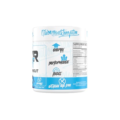 Image of VMI Sports KXR Sport Pre-Workout Powder | Energy - Performance - Focus and Pumps | Maximum Absorption Formula | Great Taste for Men & Women | 30 Servings (30 Servings, Blue Shark Gummy)
