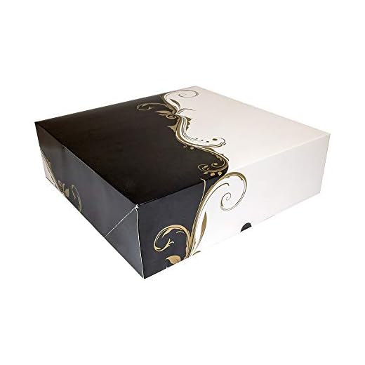 García de Pou 204.68 Cajas Pastelería Sin Ventana 275 G/M2, 32 x 32 x 10 cm, Set de 50, Blanco