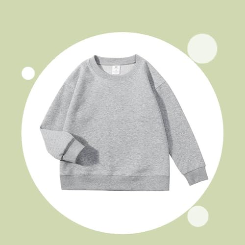 Girls Sweatshirt Oversized Sweatshirts Crewneck Long Sleeve Cotton Solid Color Pullover Tops for Fall 2-12 Years4