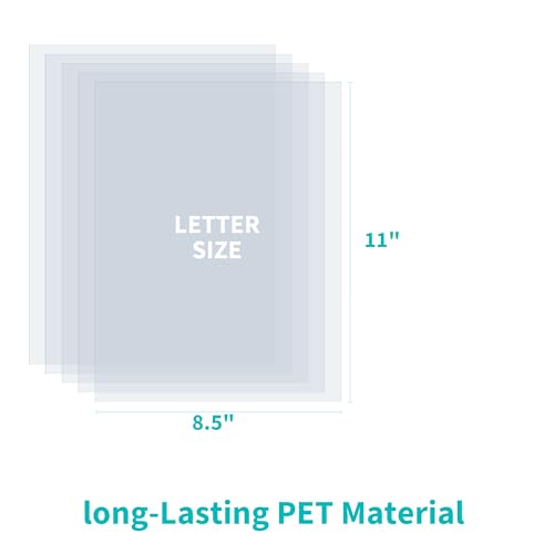 Image of Binditek 7 Mil PET Binding Covers, 8.5 x 11 Inches, Ultra Clear, 100 Pack