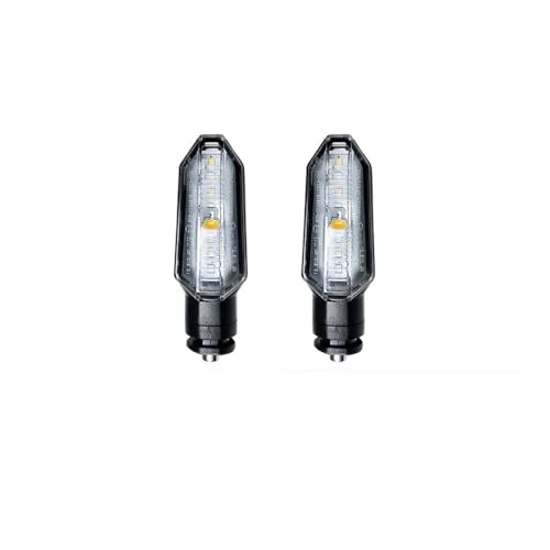 Feu clignotant LED moto défilant étanche 12V double couleur DRL ambre