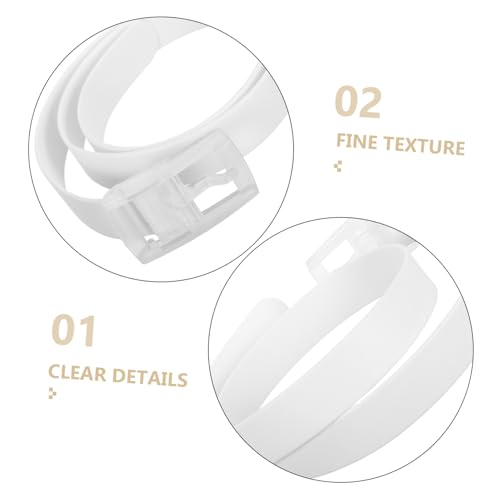 Hemoton Unisex Adjustable Men Belt Plastic Buckle Comfortable Silicone Lightweight2