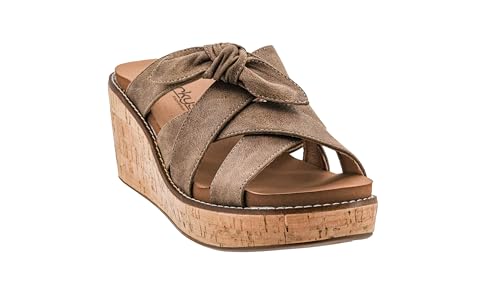 Corkys Footwear Women's Bowdacious 2.5-Inch Wedge - Features A Cork Heel, An Elegant Strappy Upper With A Unique Bow, And Memory Foam EVA Insoles For All Day Comfort3